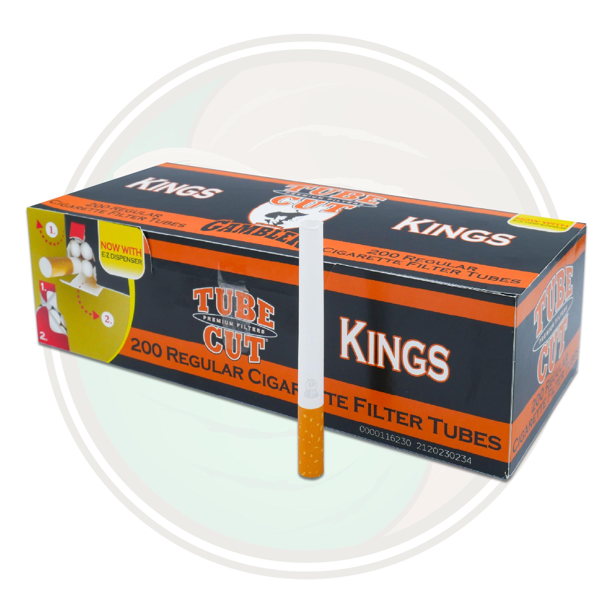 Gambler Tube Cut King Size Full Flavor Cigarette Tubes for MYO