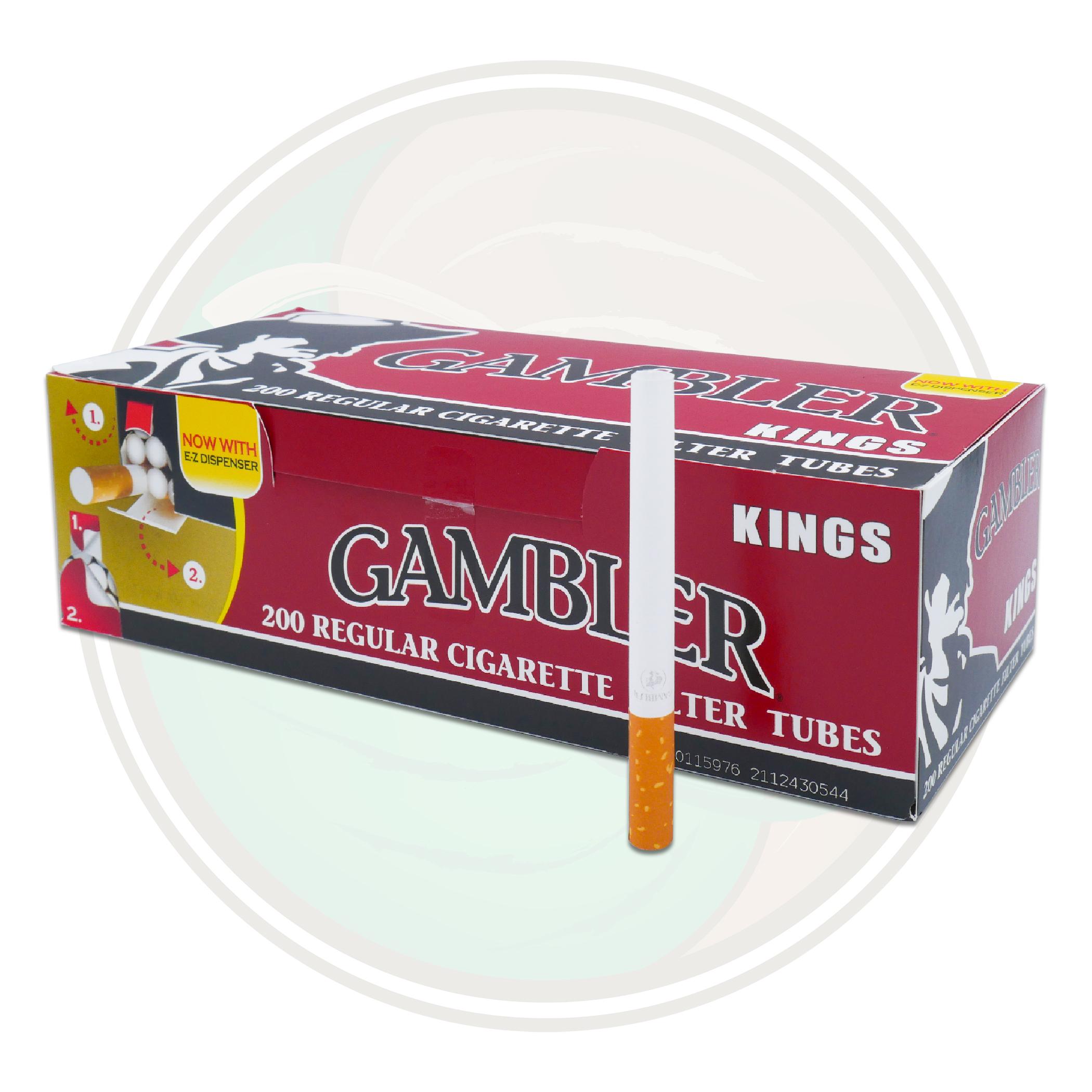 Gambler Tube Cut King Size Menthol Cigarette Tubes for MYO