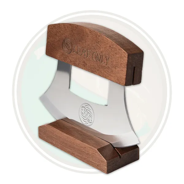 Leaf Only Chaveta Knife with Wooden Handle Whole Leaf Tobacco Cutting Knife Blade for Roll Your Own Cigars