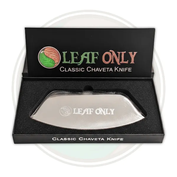 Leaf Only Classic Stainless Steel Chaveta Knife Tobacco Leaf Cutting Blade Roll Your Own Cigars with Whole Leaf Tobacco