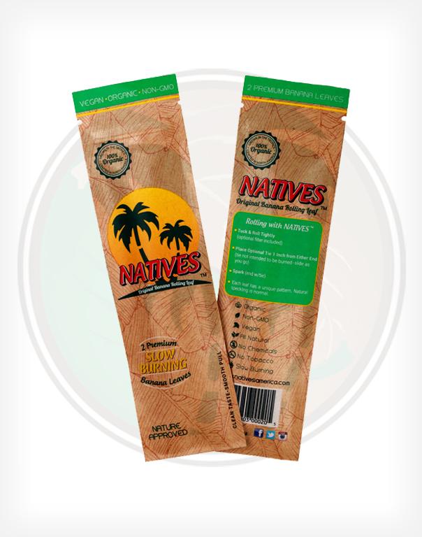 NATIVES Original Banana Leaf - 2 Banana Leaf Wraps per Pouch