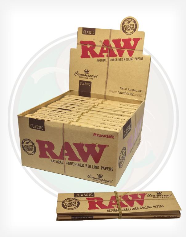 Raw Connoisseur King Size Slim Orgánico papel de fumar + filtros 1ud., RAW