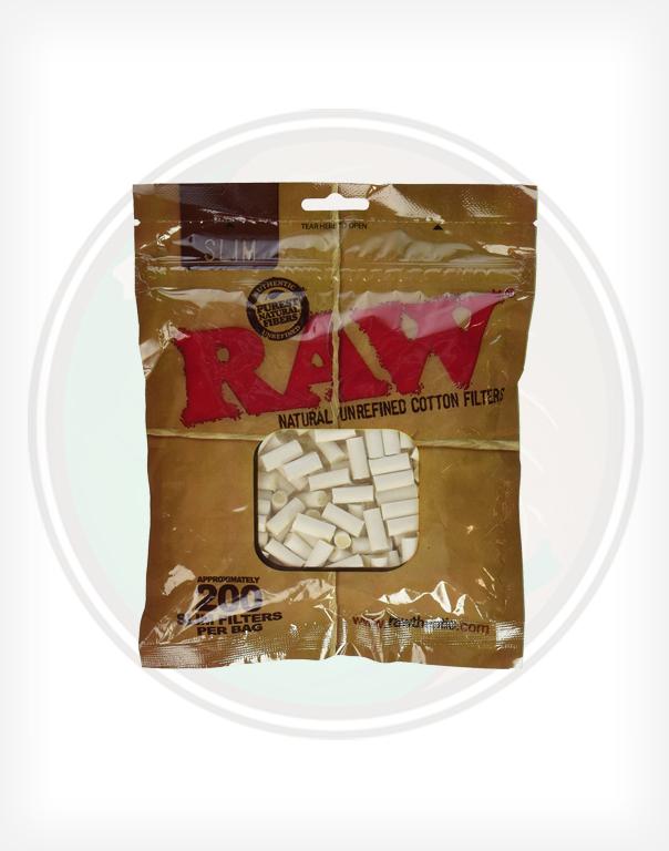 Raw Slim Sized Cotton Filter Rolling Tips for RYO Tobacco