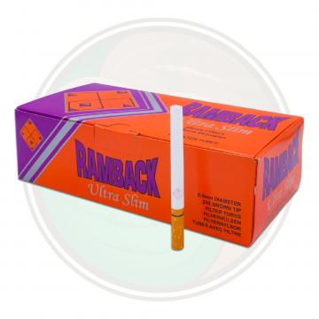 Ramback Ultra Slim 6.5mm Size Cigarette Tubes for Roll Your Own Whole Leaf Tobacco Leaf Only