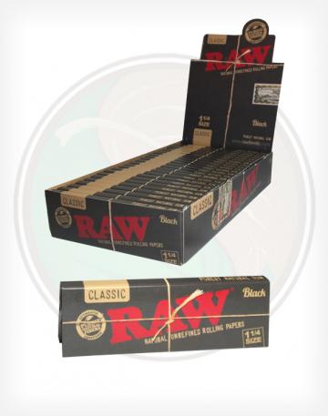 RAW Black 1 1/4 Rolling Papers